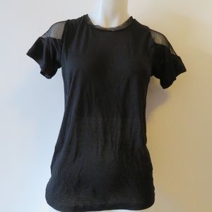 PENCEY STANDARD BLACK SHORT SLEEVE MESH T-SHIRT S